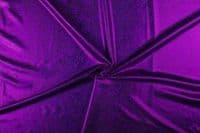 Luxury Elastic Snakeskin Foil Dance Fabric Material - PURPLE